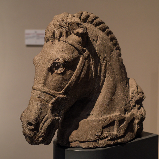 An Etruscan horse head from Vulci