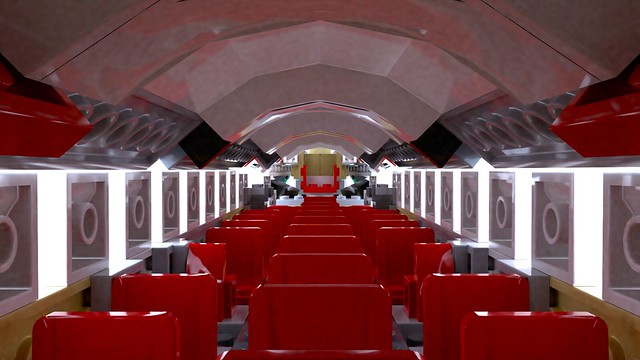 DC-10 Economy Class Cabin Render