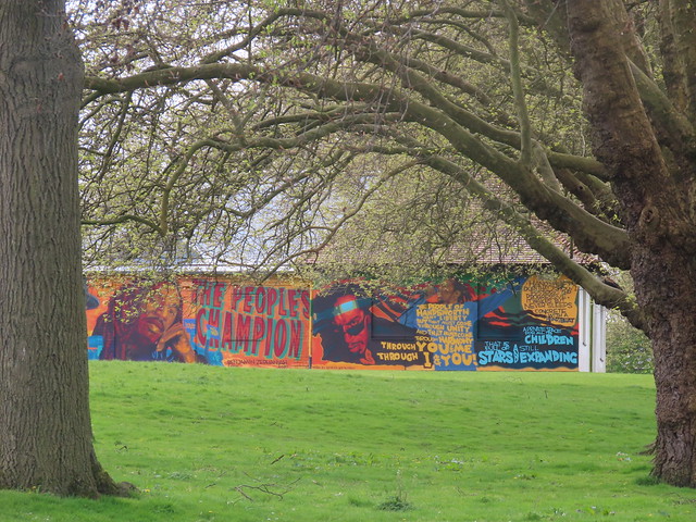 Benjamin Zephaniah mural at the Sons of Rest building in Handsworth Park