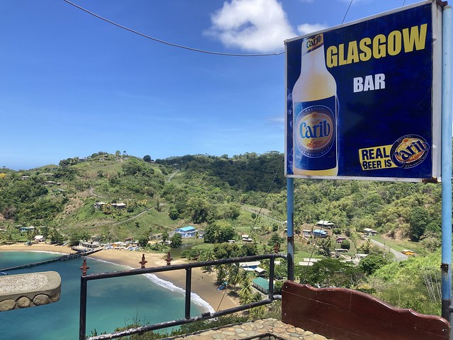 The Glasgow Bar, Parlatuvier, Tobago; where a round of five drinks plus snacks was cheaper than one beer on the cruise ship.