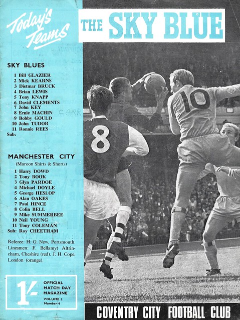 Coventry City vs Manchester City & Arsenal - 1967 - Cover Page