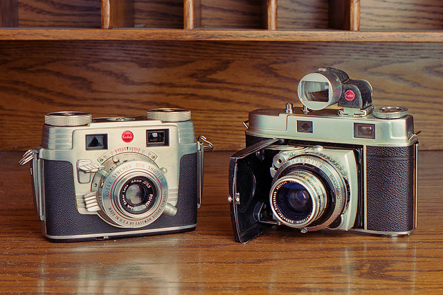 Two mid-century Kodak rangefinders