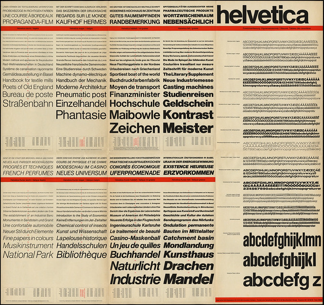 Helvetica type specimen poster [side 1 of 2]
