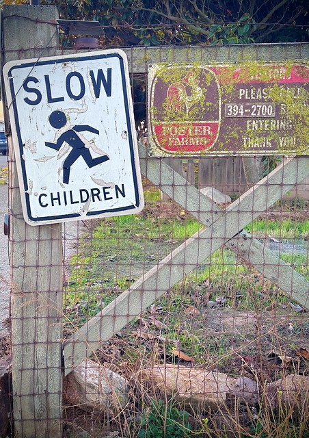 “Slow Children” Sign Sunday