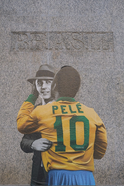 Pelé and Gardel - Brazilian Embassy in Buenos Aires