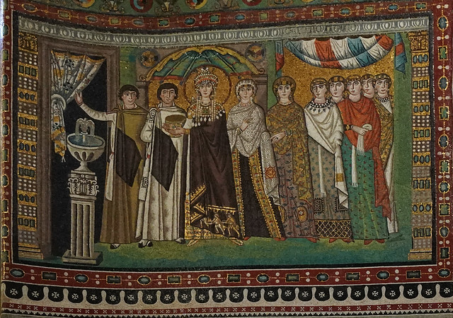 Empress Theodora and Attendants, Basilica of San Vitale (Ravenna)