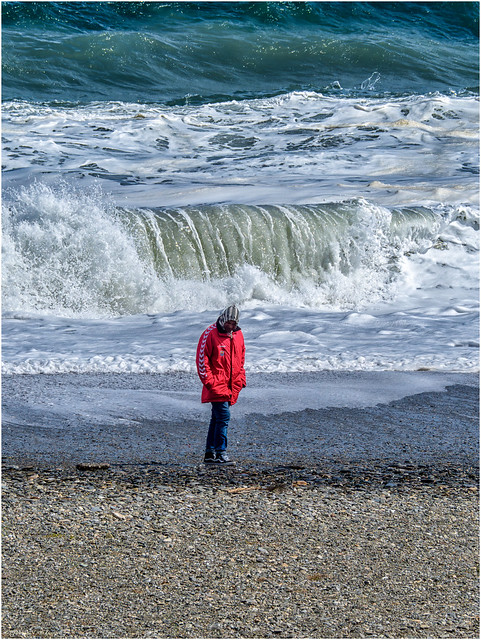 Man Standing on Almunecar Beach