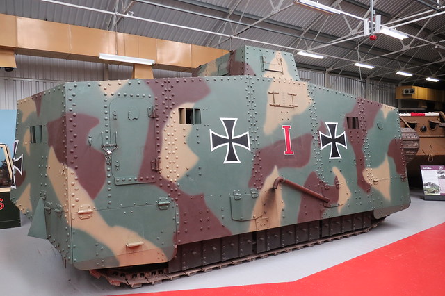 UK - Dorset - Bovington Tank Museum (Sturmpanzerwagen A7V - Heavy tank introduced by Germany in 1918 during World War I)
