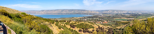 Panoramic view overlooking the Sea of Galilee, Israel