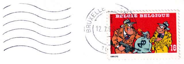 Timbre België Belgique, 1995 Philatélie de la Jeunesse, Sammy, 16 Francs - Oblitéré à Bruxelles le 12 juillet 1996