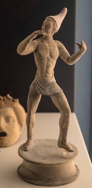 Tarentine miniature terracotta figure of a dancer or juggler