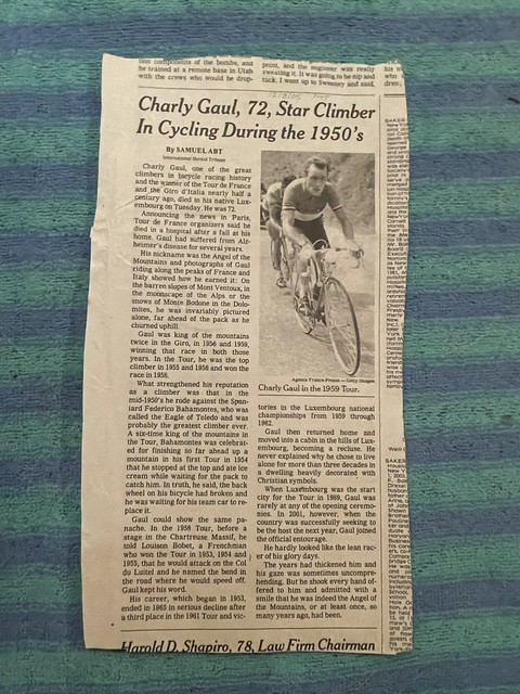 Charly Gaul NYT obituary