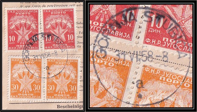 Postmarks from Yugoslavia - 31 July 1958 - GORNJA STUBICA on small piece