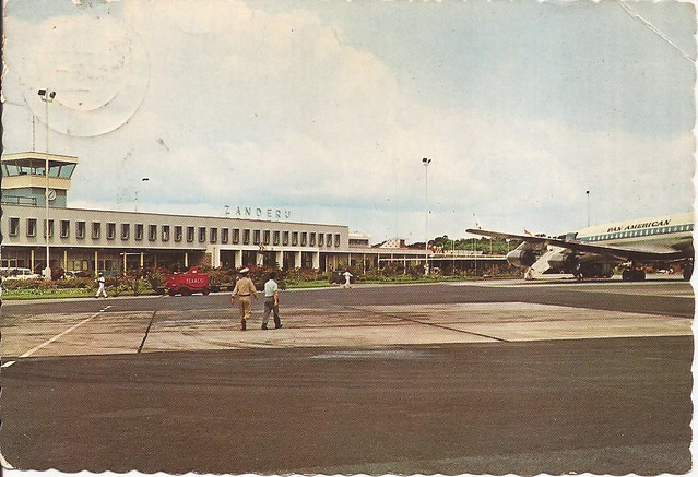 Paramaribo Zanderij Airport (PBM) postcard - 1966