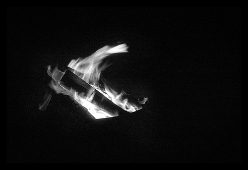 Eclipse fire pit Eclipse fire pit. It was a chilly day, especially when it went suddenly dark.

Celebrating Eclipse Day with some of my favorite people at one of my favorite places. The sky was overcast, but totality was still mighty impressive.

Argus C3 Brick with the 50mm lens 
Kentmere Pan 400 exposed at 800 
Epson Perfection V500 Photo Scanner

 #kentmerepan400, #kentmere400, #ilfordphoto, #pushedonestop, 
#argusc3, #ishootfilm, #blackandwhite, #shootfilmstaypoor, #rangefinder, 
#dublincorners, #dublincornersfarmbrewery, #brewery, #eclipse2024, #totaleclipse, #fire, #firepit,