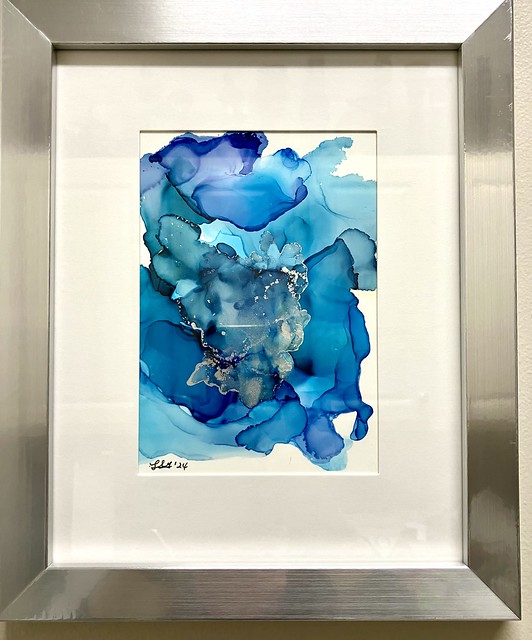 Framed Alcohol Ink Painting