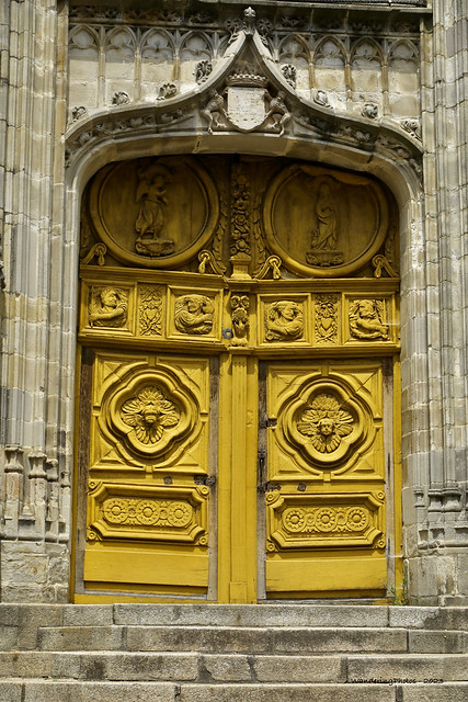 Door - Church of Saint Martin - Vitré Ille-et-Vilaine Brittany France