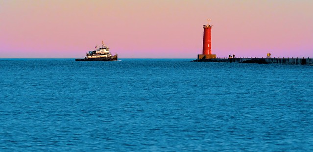 Tugboat and Lighthouse