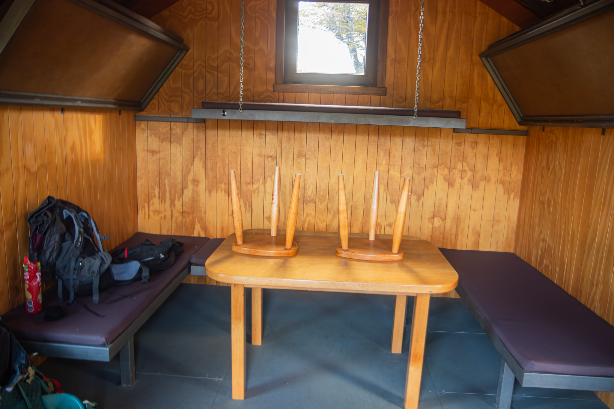 Intérieur du refuge gratuit dans le parc national Perito Moreno Argentine