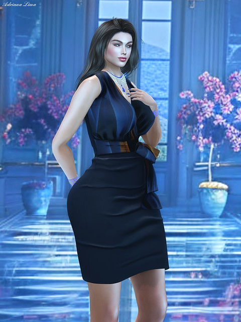 👗LOTD 0116👗 BQ Anais Dress w/Bow Blue/Orange