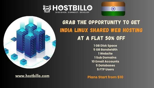 Grab the Opportunity to get India Linux Shared Web Hosting at a Flat 50% off