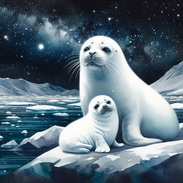 www.tonnyfroyen.com - Arctic Embrace Mother & Baby Seal - (5)