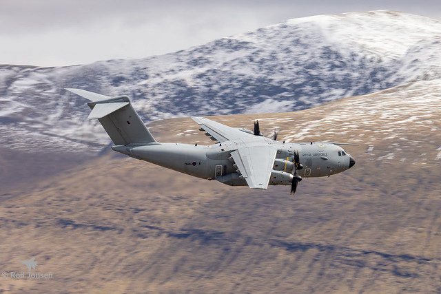 ZM416 Airbus A400M-180 Royal Airforce Rannoch Moor 17.04-24