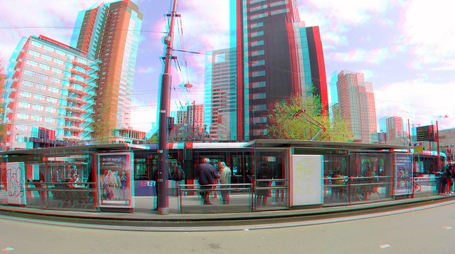 Tramhalte Beurs Coolsingel Rotterdam 3D GoPro