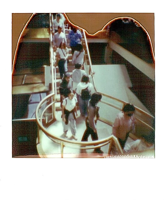 Up and down the stairs. PolaroidGo