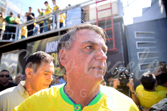 Manifestação convocada pelo ex-presidente do Brasil Jair Bolsonaro (PL) realizada neste domingo (21), na praia de Copacabana