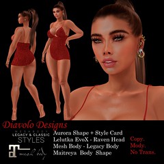 Diavolo Designs - Aurora Shape + style Card EvoX Raven Head