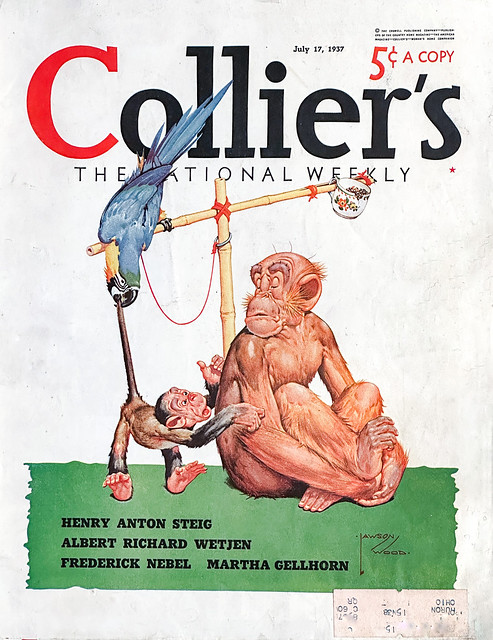 “Monkey Business” by Lawson Wood on the cover of “Collier’s,” July 17, 1937.