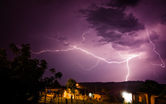 Night thunderstorm in Brazil