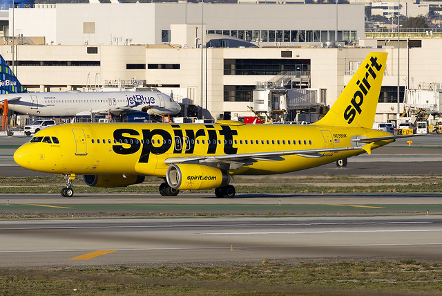 Spirit Airlines Airbus A320 N698NK at Los Angeles Airport LAX/KLAX
