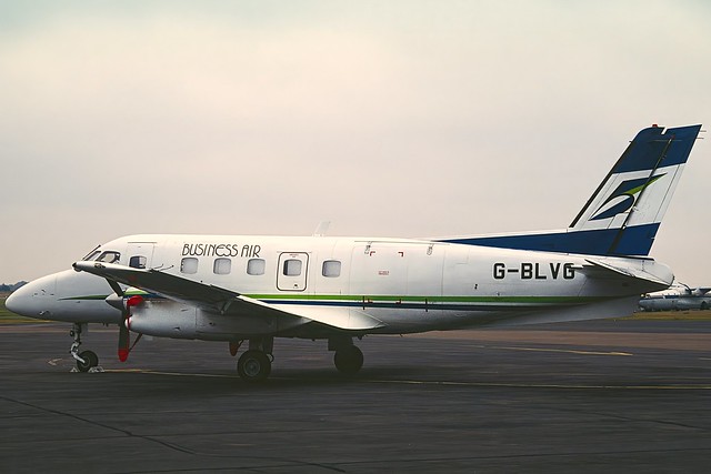 Business Air Embraer EMB-110P1 Bandeirante G-BLVG, Southend - egmc, UK.
