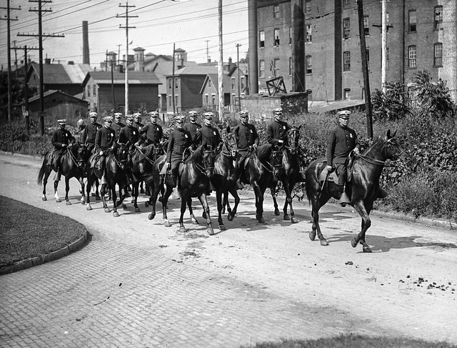 The first mounted police unit in Columbus was formed in 1922. The horses were purchased using donations. The donors were allowed to name the horses. The Columbus Automobile Club facilitated the donations and purchase of the horses.