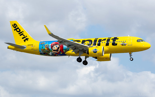 Airbus A320-271N N986NK Spirit Airlines - Super Nintendo World Livery