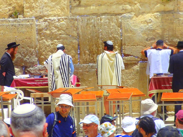 Worshipers at The Western Wall