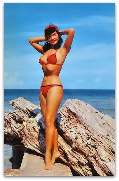 Bettie Page Pin-up Postcard