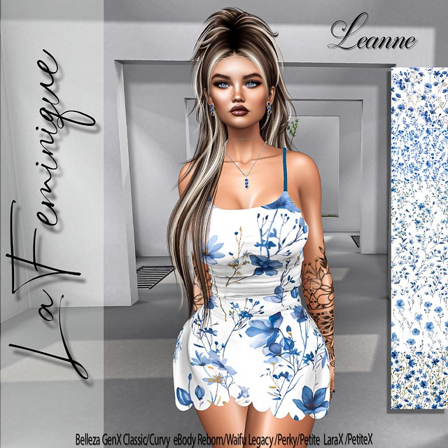 La Feminique Leanne Blue Floral Fatpack