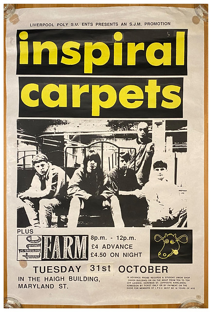Inspiral Carpets with support from The Farm at Liverpool Polytechnic. 1989