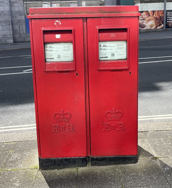 Post box combination seen in Plymouth. Devon.