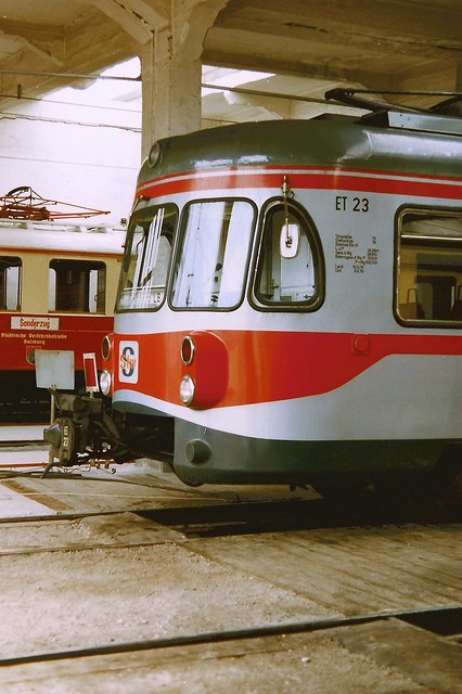 SVB: Elektrischer Leichttriebwagen ET 23 am 27.03.1986 in Salzburg