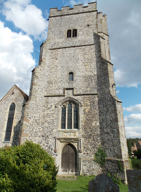 Church of the Holy Cross, Goodnestone - tower from west