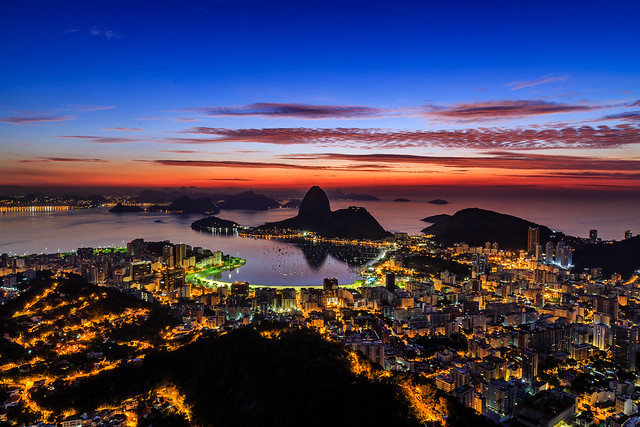 Rio de Janeiro - Night air view