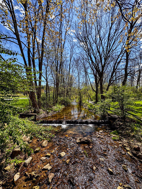 The stream flows through Kalmbach Park in Macungie