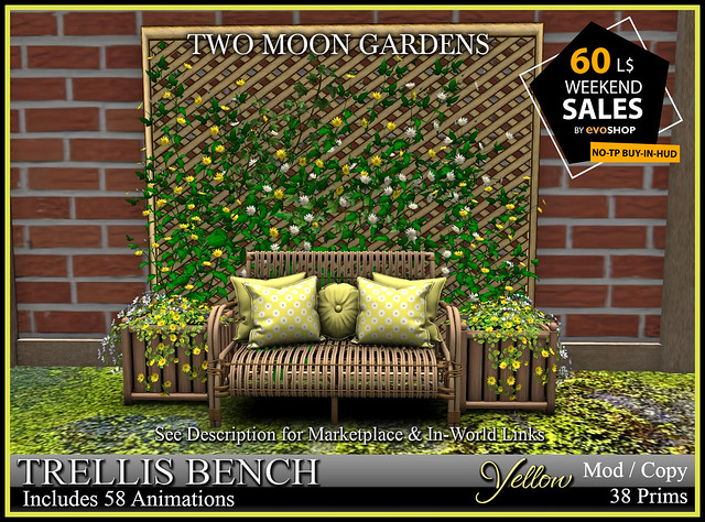 TMG - 60L Trellis Bench Yellow flickr sale
