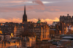 A beautiful sunset in Edinburgh