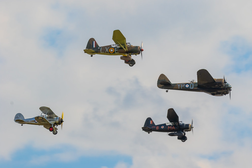 Five Bristol Mercuries - Blenheim, Two Lysanders and a Gladiator