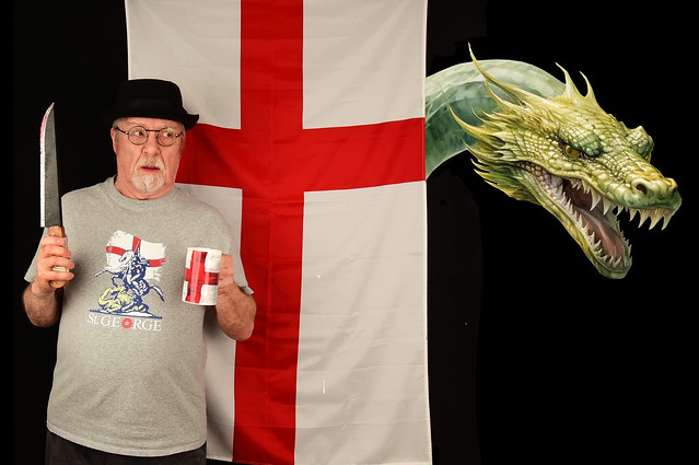 When Headley St. John Smythe realised that standing in for St. George, armed with a plastic dagger, a cup of tea, a hat and a t-shirt against a dragon, might not have been such a good idea